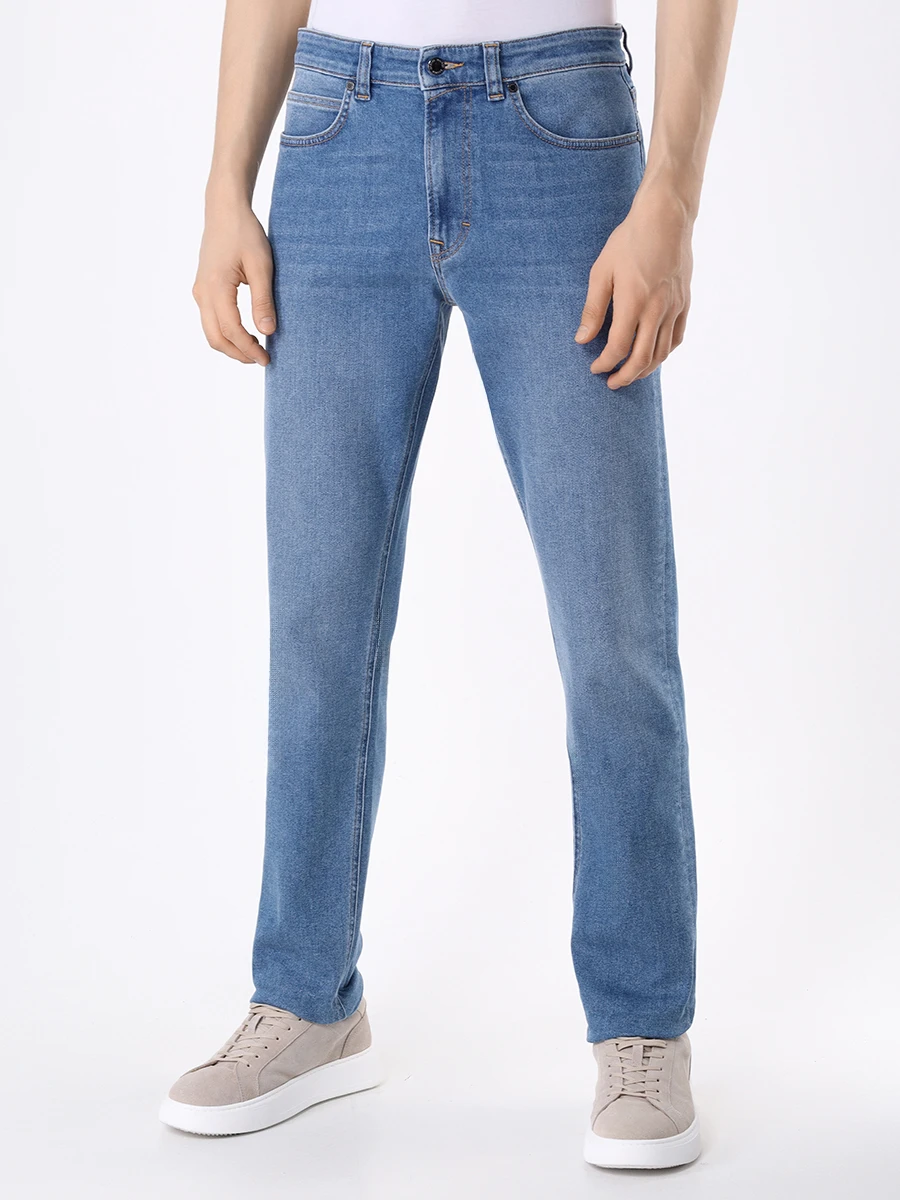 Джинсы Slim Fit хлопковые Brian BOGNER 18568907/414 BRIAN-G Голубой  Фото 4