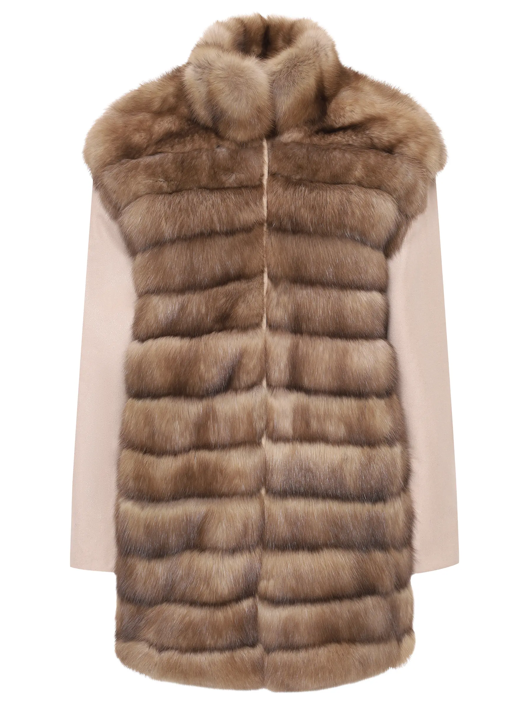 

Парка соболиная двусторонняя, Коричневый, 23M495-ZDB1