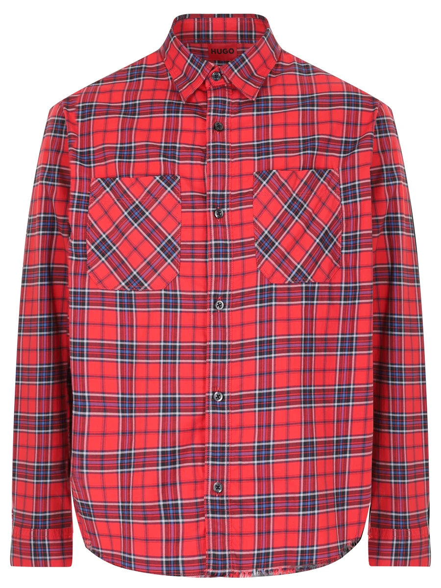 Рубашка Regular Fit хлопковая HUGO 50508622/693, размер 52, цвет красный 50508622/693 - фото 1