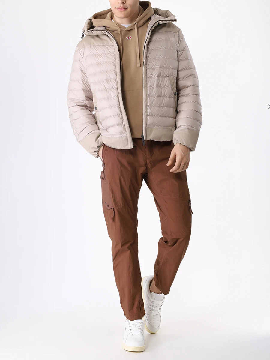 Пуховик стеганый ADD 9AM411 7011 Бежевый  Фото 2