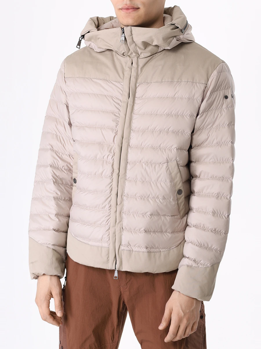 Пуховик стеганый ADD 9AM411 7011 Бежевый  Фото 4