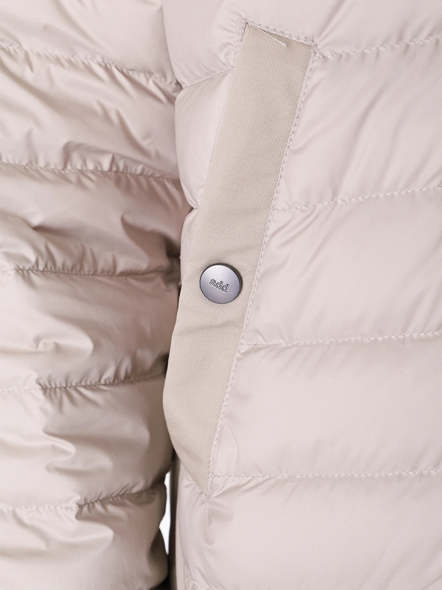 Пуховик стеганый ADD 9AM411 7011 Бежевый  Фото 5