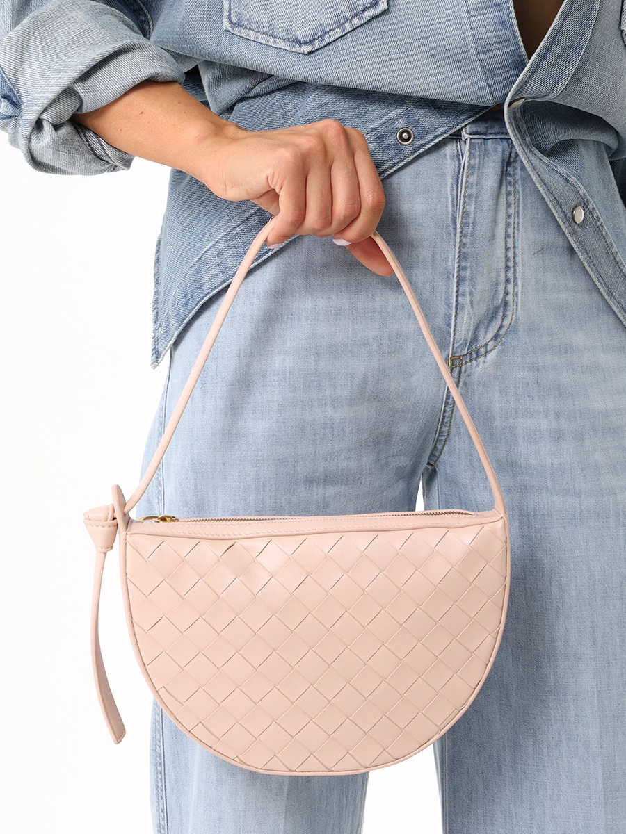 Сумка кожаная Sunrise BOTTEGA VENETA 763747 VCPP3 6917 Розовый  Фото 2