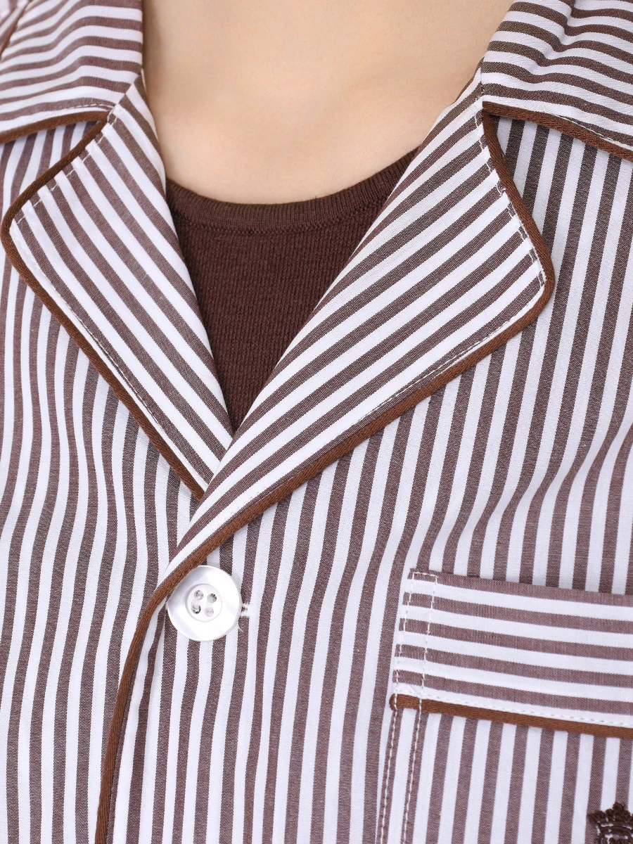 Рубашка хлопковая SPORTY & RICH PJAW231BS/257, размер 42, цвет коричневый PJAW231BS/257 - фото 5