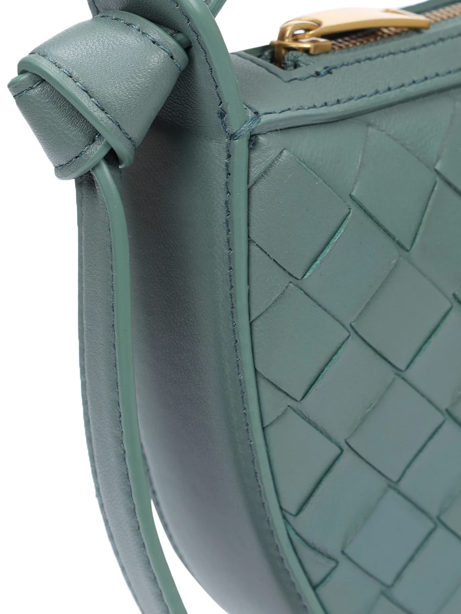 Сумка кожаная Sunrise BOTTEGA VENETA 763747 VCPP3 3198 Зеленый  Фото 5