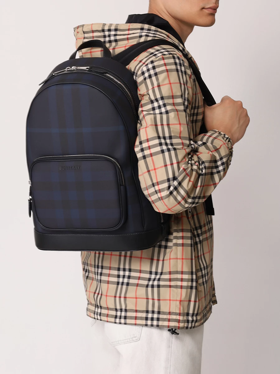 Рюкзак из экокожи Rocco BURBERRY 8073269 A1222 Синий  Фото 2