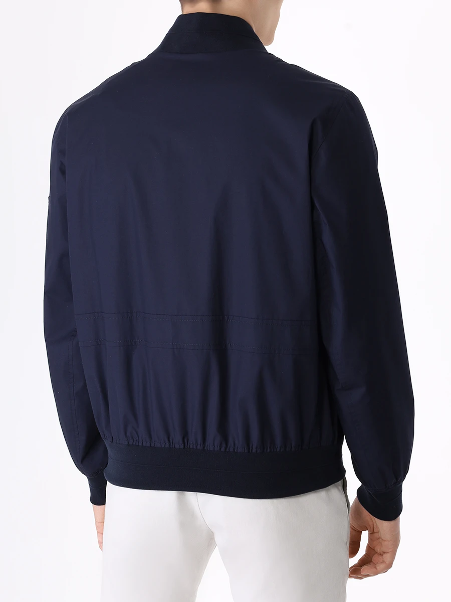 Бомбер однотонный BRUNELLO CUCINELLI MB4036204 CII09 Синий  Фото 3