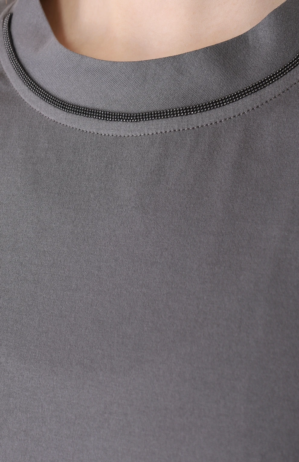 Футболка хлопковая BRUNELLO CUCINELLI M0T81EL330 C9590 Серый  Фото 5