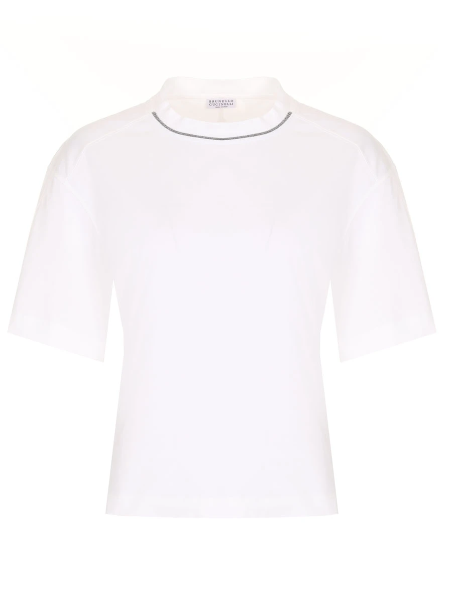 Футболка хлопковая BRUNELLO CUCINELLI M0T81EL330 C7220 Белый 