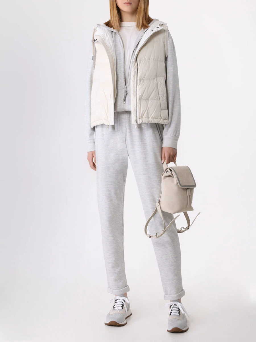 Футболка хлопковая BRUNELLO CUCINELLI M0T81EL330 C7220 Белый  Фото 2