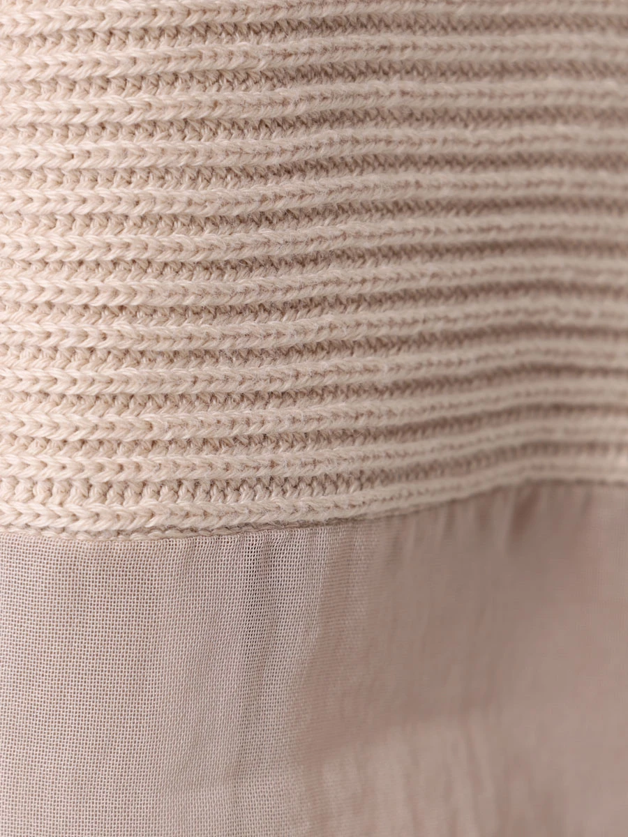 Пуловер хлопковый BRUNELLO CUCINELLI M19196202 C9504 Бежевый  Фото 6