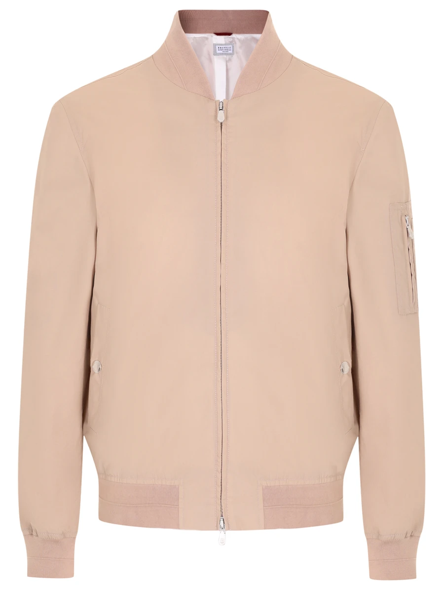 Бомбер однотонный BRUNELLO CUCINELLI MB4036204 C403 Бежевый 