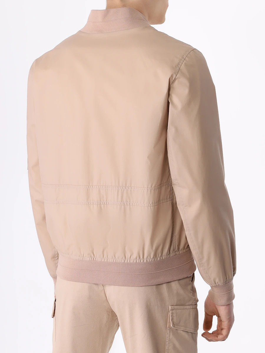 Бомбер однотонный BRUNELLO CUCINELLI MB4036204 C403 Бежевый  Фото 3