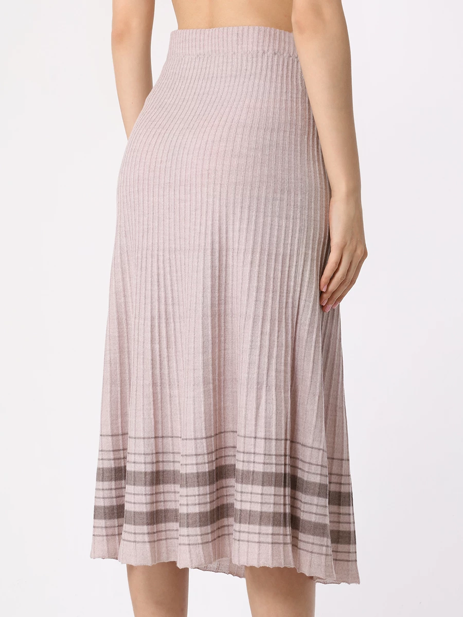 Юбка шерстяная MIR CASHMERE cswr23-018 Бежевый  Фото 3