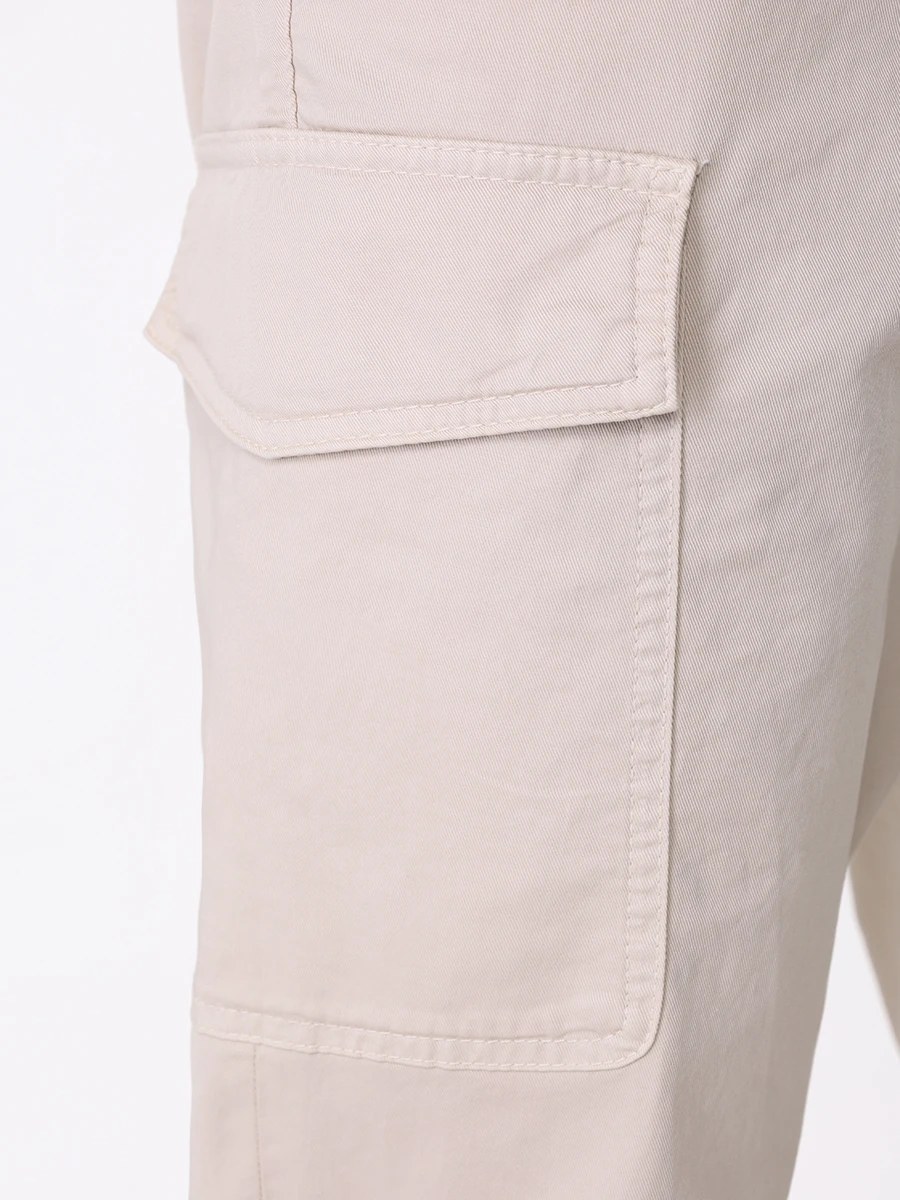 Брюки-карго Leisure Fit хлопковые BRUNELLO CUCINELLI M289LE1890 C6233 Светло- Бежевый  Фото 5