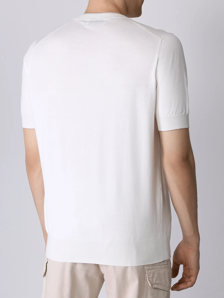 Футболка хлопковая BRUNELLO CUCINELLI M29802030 CGW78 Белый  Фото 3