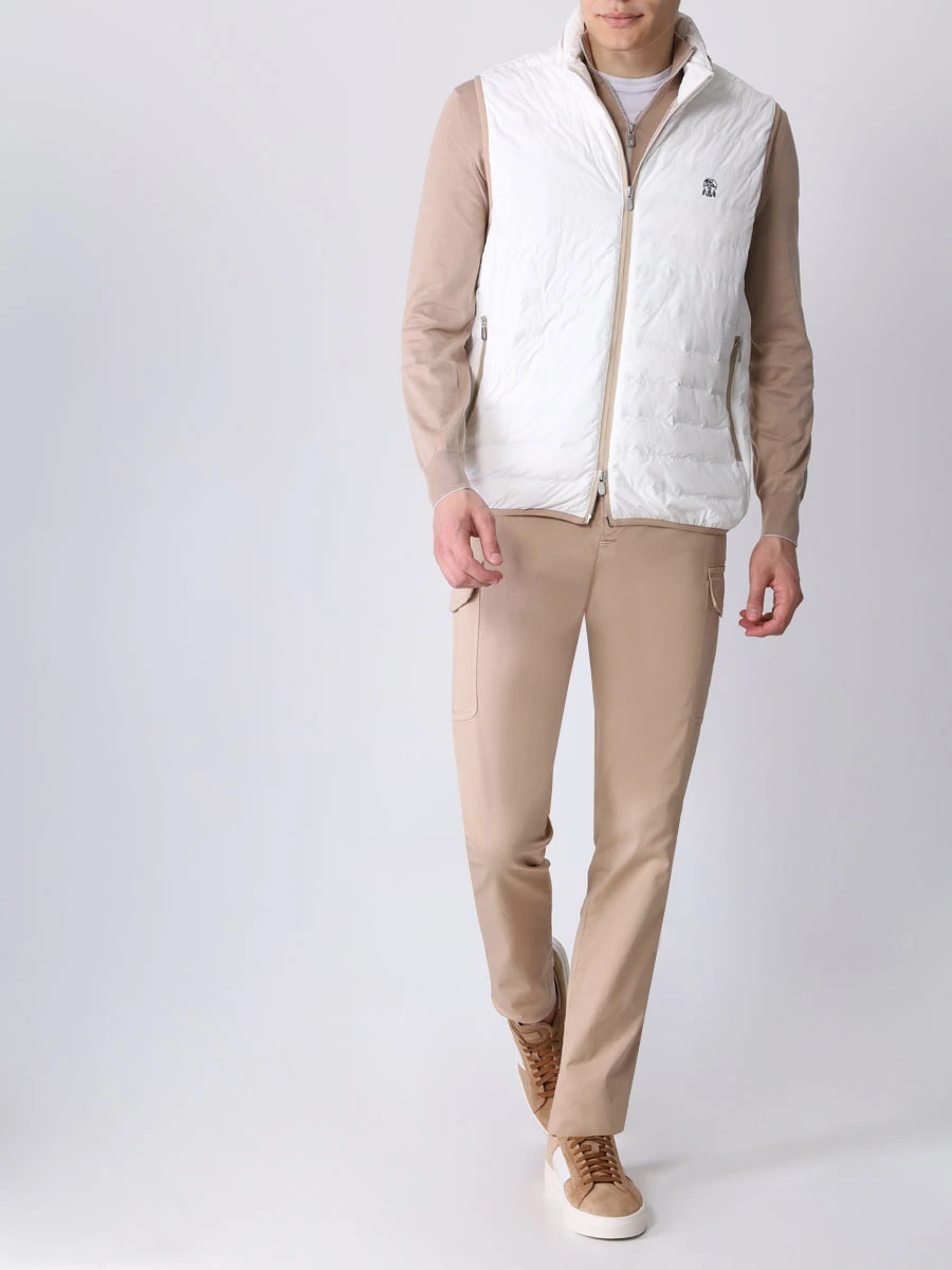Кардиган хлопковый BRUNELLO CUCINELLI M2900B2280 CYB81 Бежевый  Фото 2
