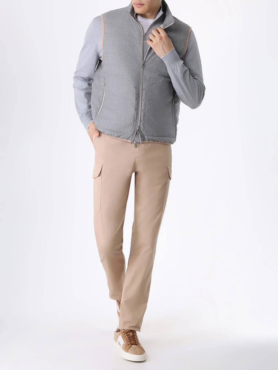Кардиган хлопковый BRUNELLO CUCINELLI M2900B2280 CY162 Серый  Фото 2