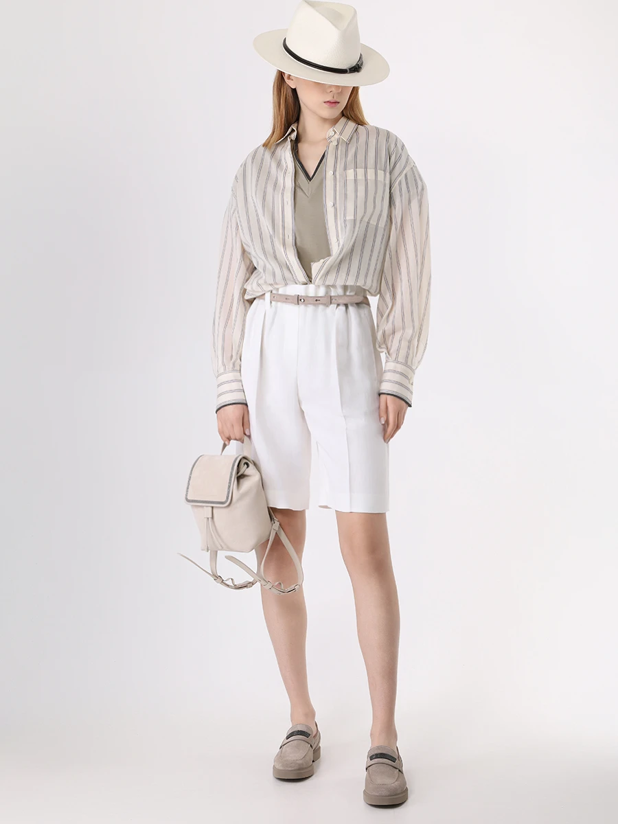 Футболка хлопковая BRUNELLO CUCINELLI M0T18BD222 C9591 Зеленый  Фото 2