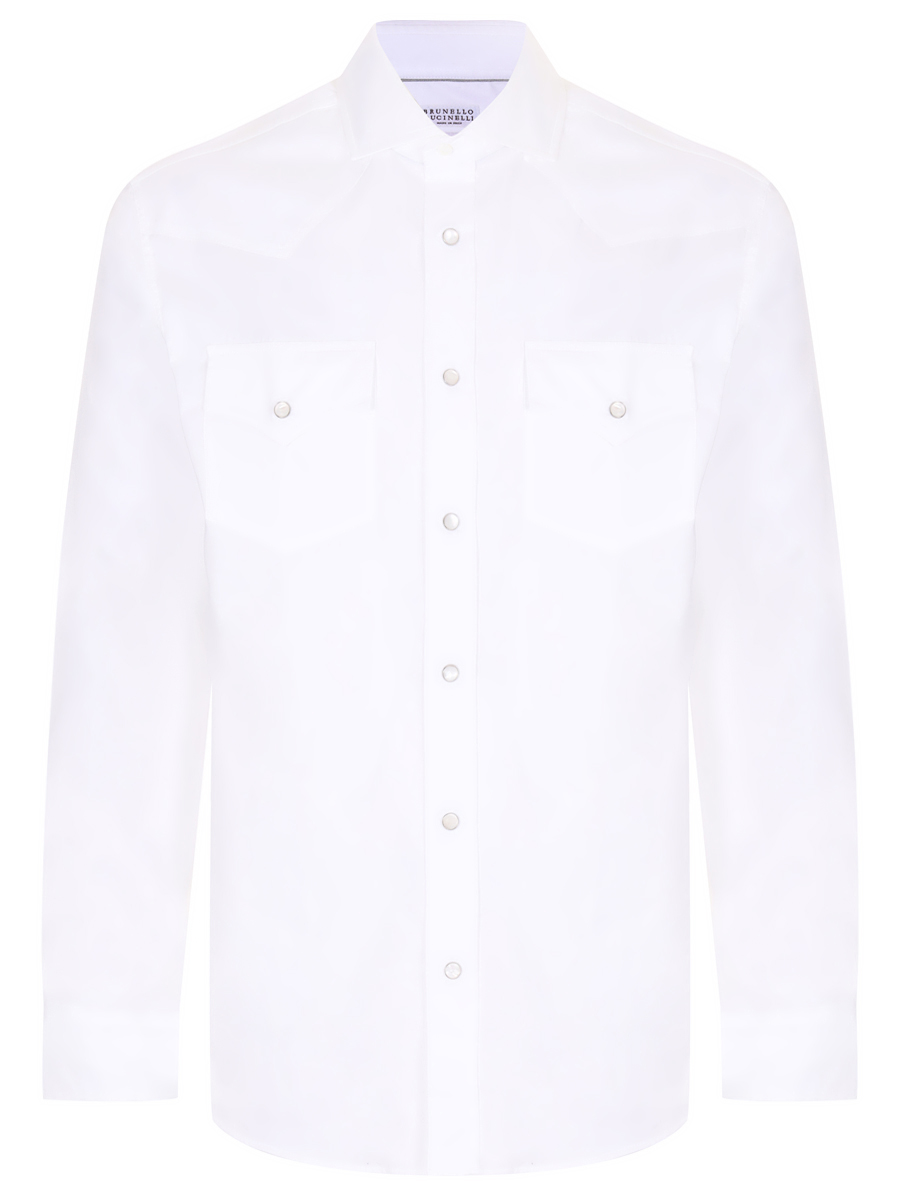 Рубашка Easy Fit хлопковая BRUNELLO CUCINELLI