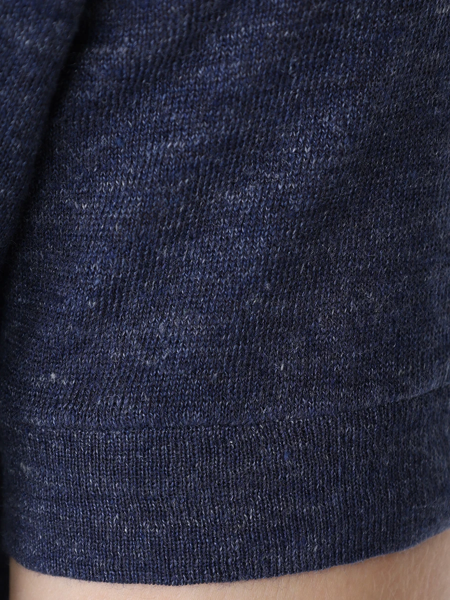 Поло льняное BRUNELLO CUCINELLI M2L00B2284 C2979 Синий  Фото 6