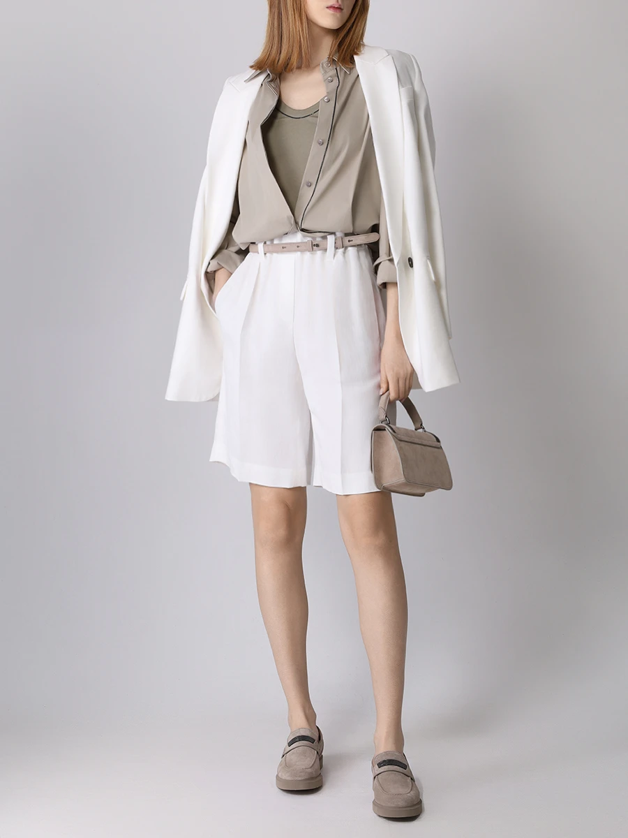 Топ хлопковый BRUNELLO CUCINELLI M0TC8BJ312 C9591 Зеленый  Фото 2