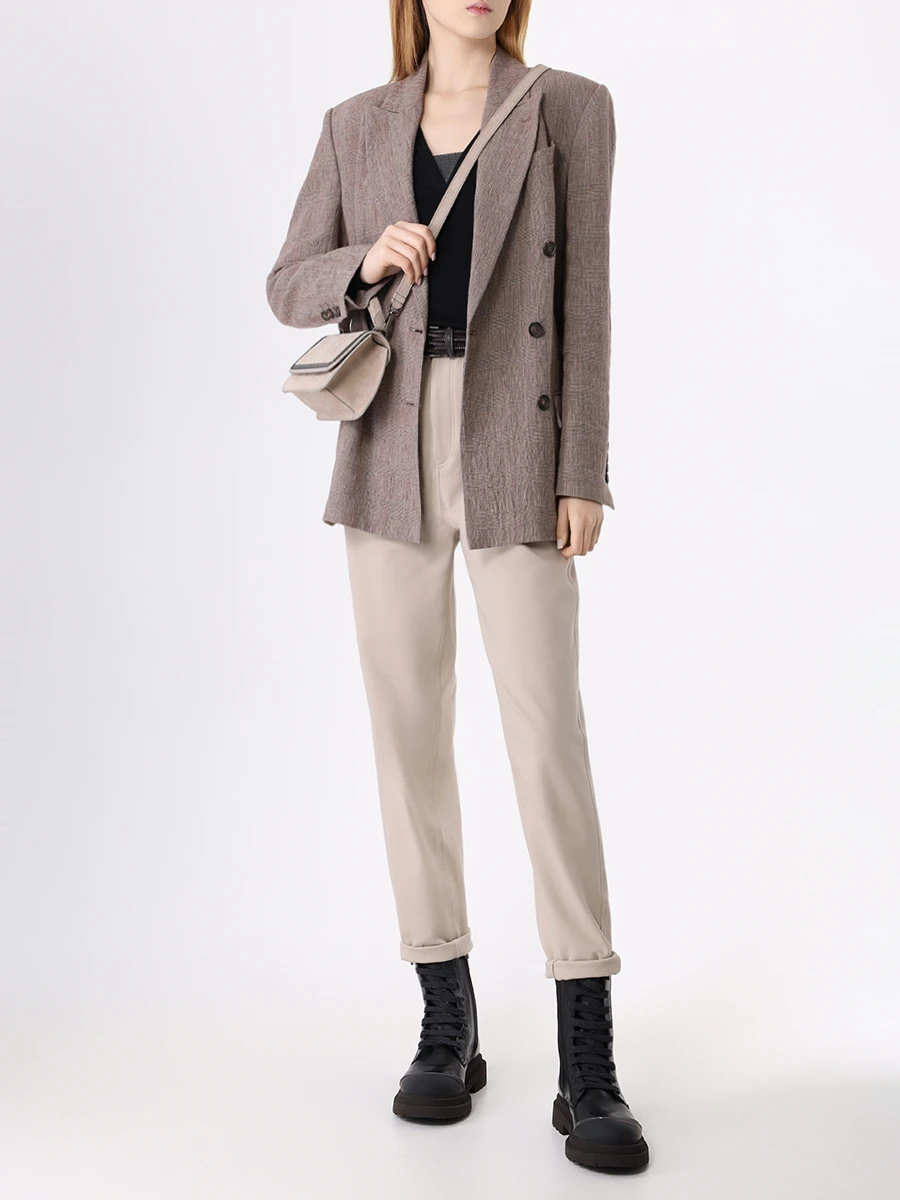 Футболка хлопковая BRUNELLO CUCINELLI M0TC8EL682 C101 Черный  Фото 2
