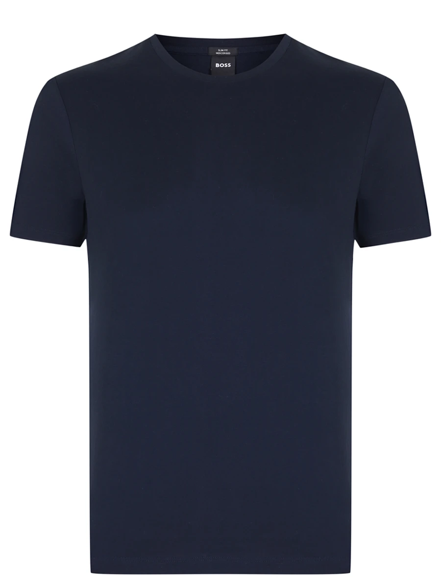Футболка Slim Fit хлопковая BOSS 50468395/404 Синий 