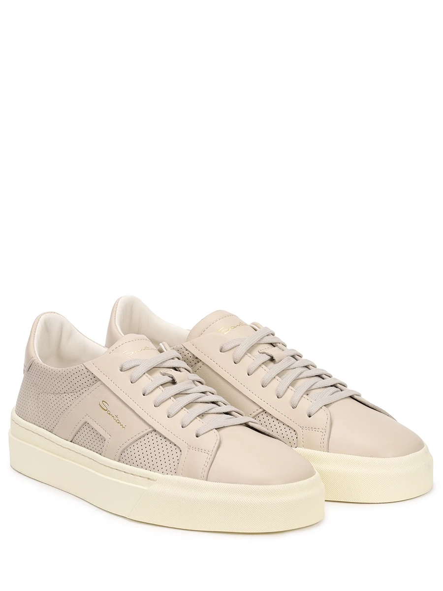 Кеды кожаные SANTONI WBGT61233LARGAHIE32 Бежевый  Фото 2