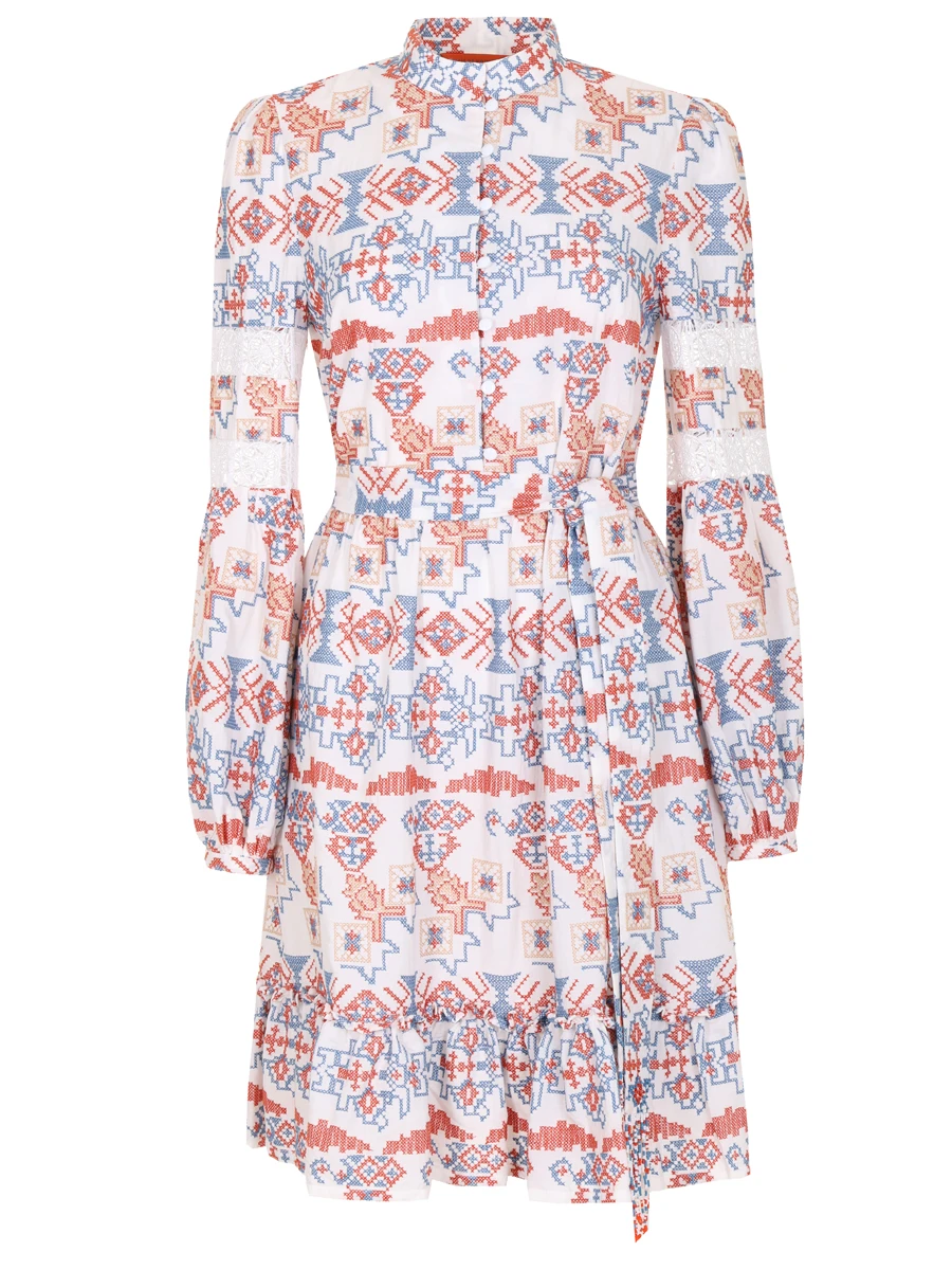 

Платье хлопковое, Голубой, 100003