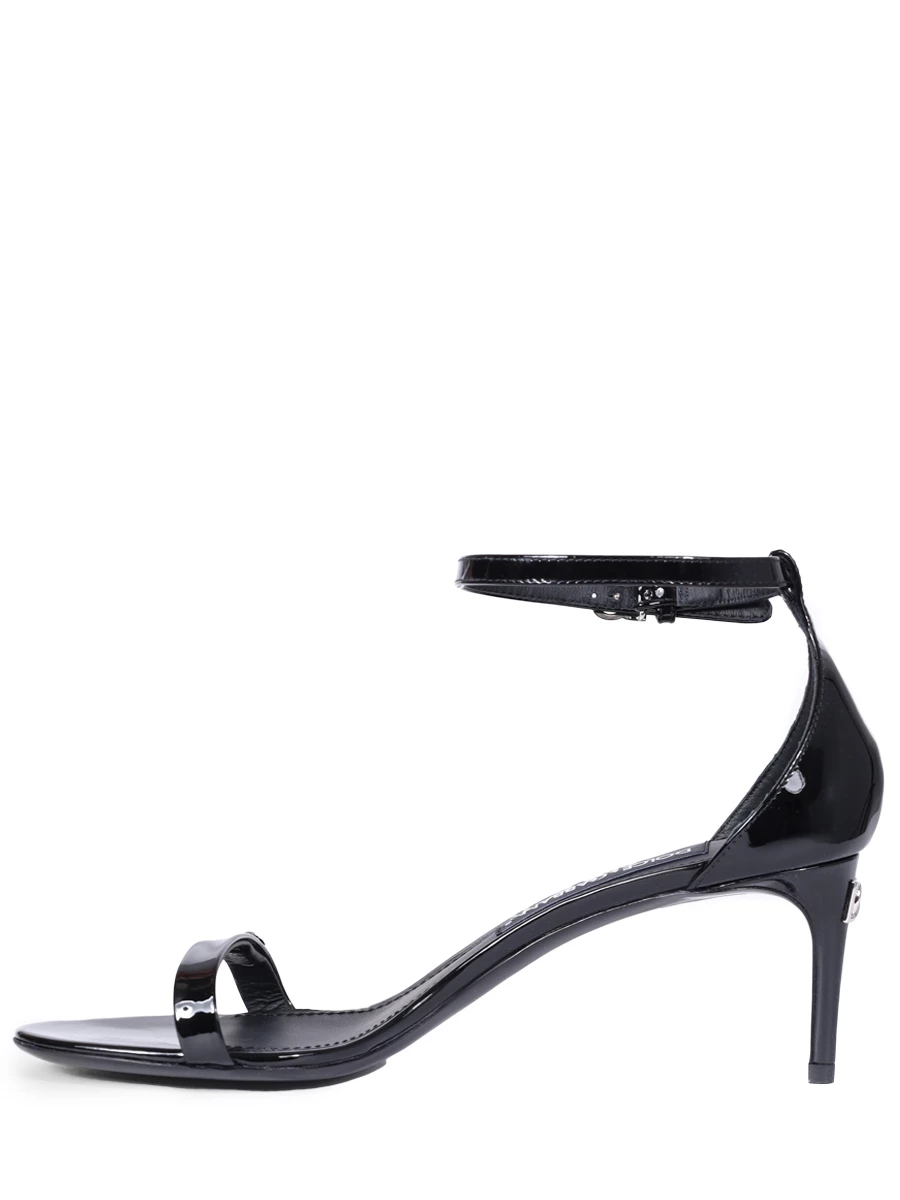 Босоножки кожаные DOLCE & GABBANA CR1677 AP622 80999 Черный  Фото 3