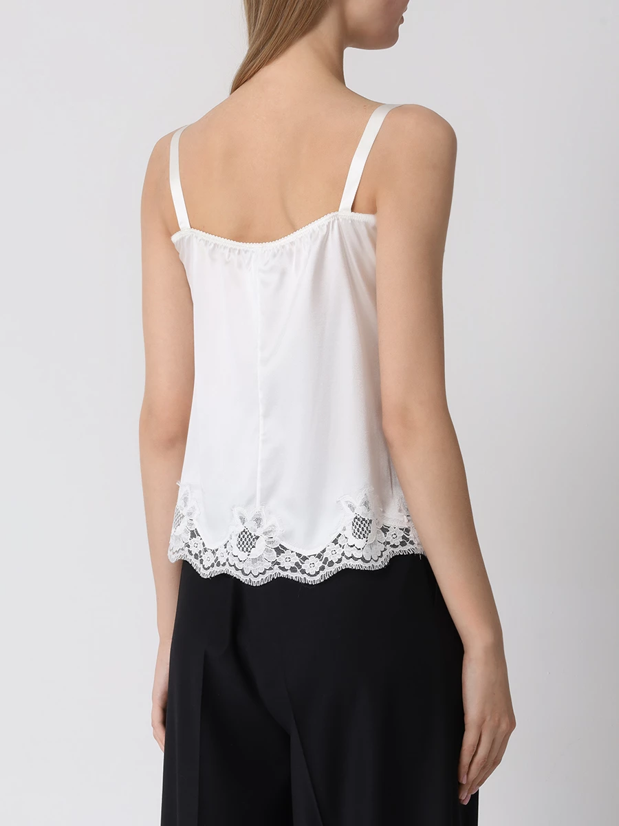 Топ шелковый DOLCE & GABBANA O7A00T ONO13 W0001 Белый  Фото 3