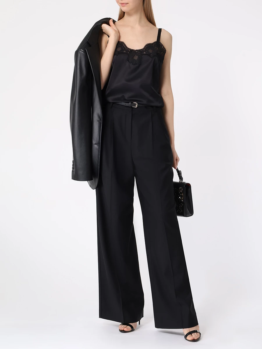 Топ шелковый DOLCE & GABBANA O7A00T ONO13 N0000 Черный  Фото 2