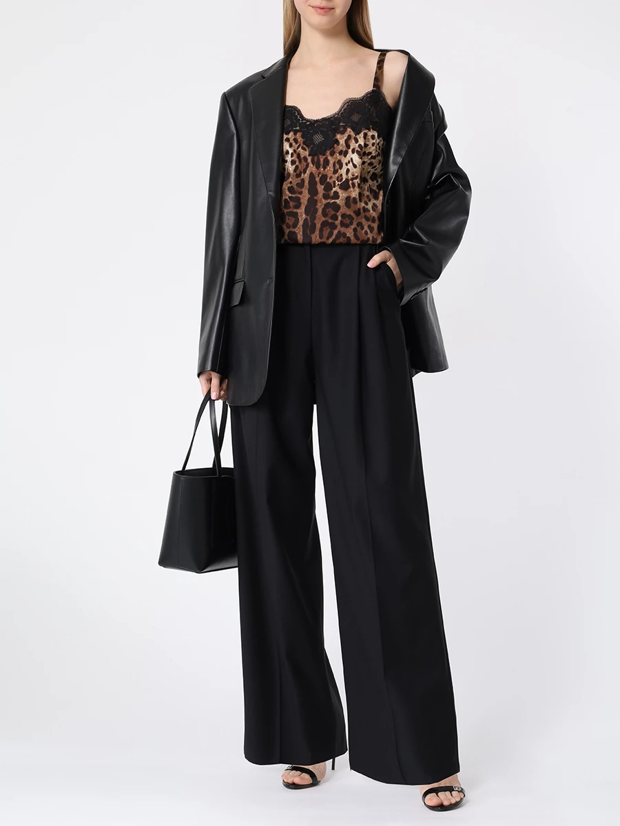 Топ шелковый DOLCE & GABBANA O7A00T ONO21 HY13M Анималистичный принт  Фото 2
