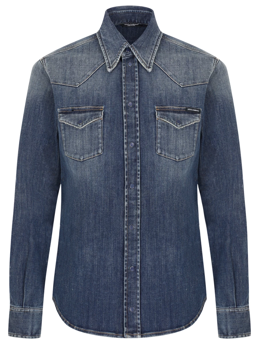 

Рубашка Slim Fit джинсовая, Синий, G5JC8D G8GW9 S9001
