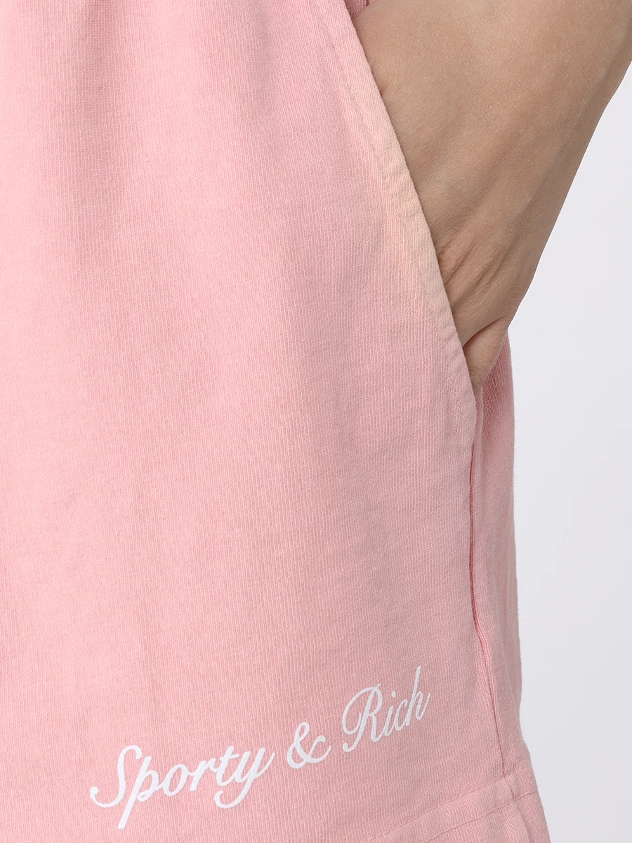 Шорты хлопковые SPORTY & RICH SHAW2325RO/42 Розовый  Фото 5