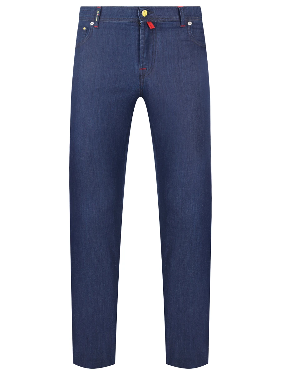 Джинсы Slim Fit хлопковые KITON UPNJS JR08 K0619D02 Синий 
