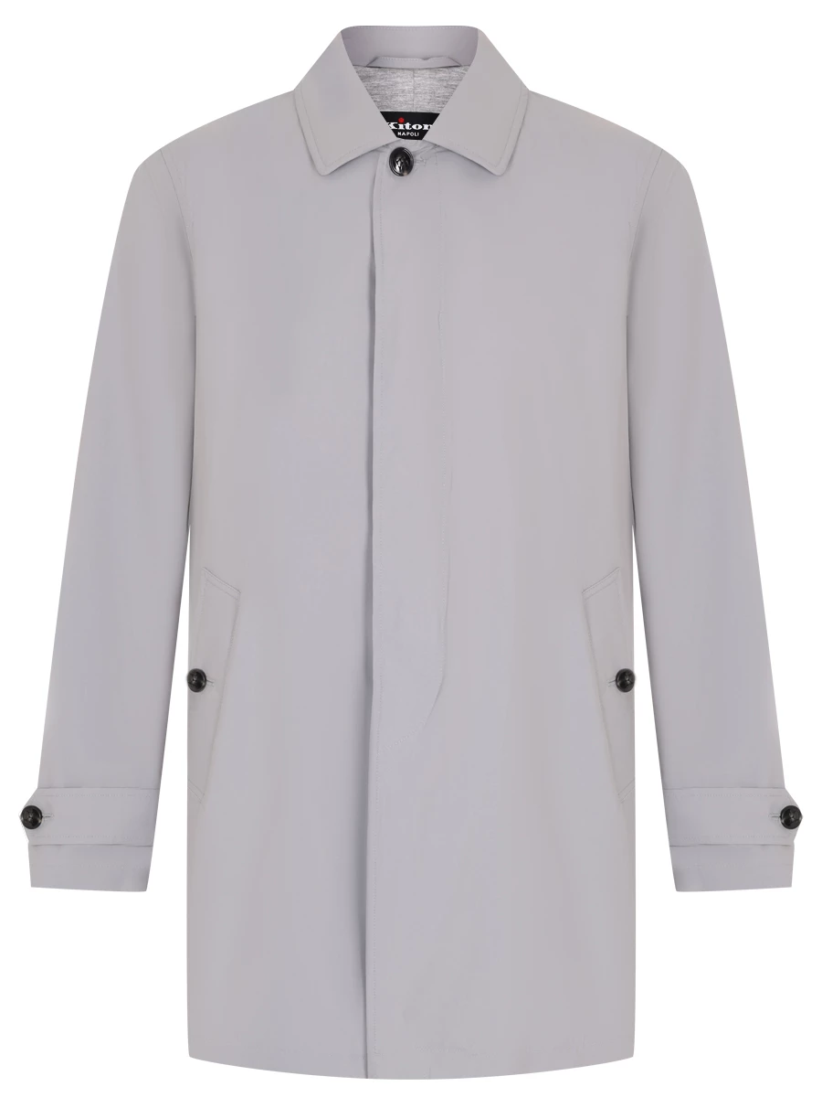 Плащ однотонный KITON UW1734 WP03 V0834C03 Серый 
