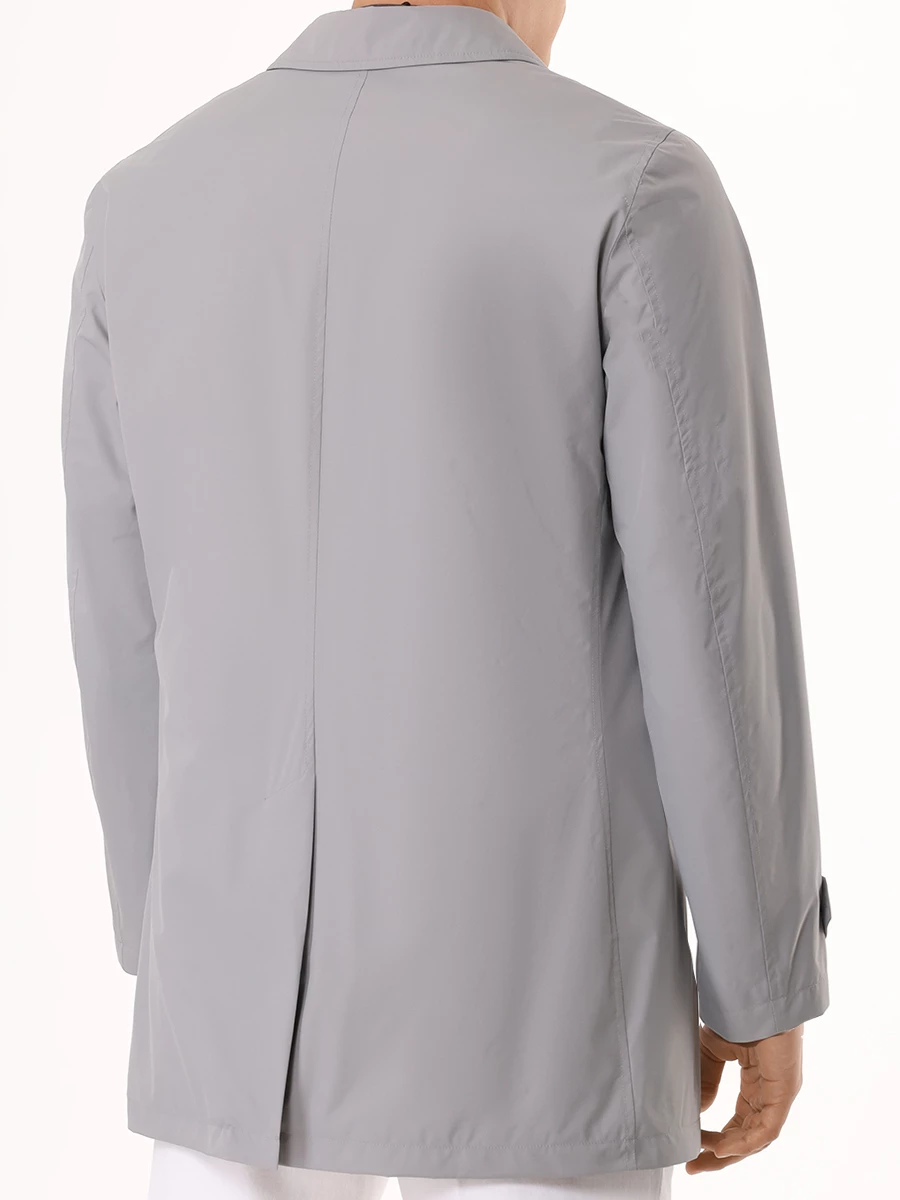 Плащ однотонный KITON UW1734 WP03 V0834C03 Серый  Фото 3