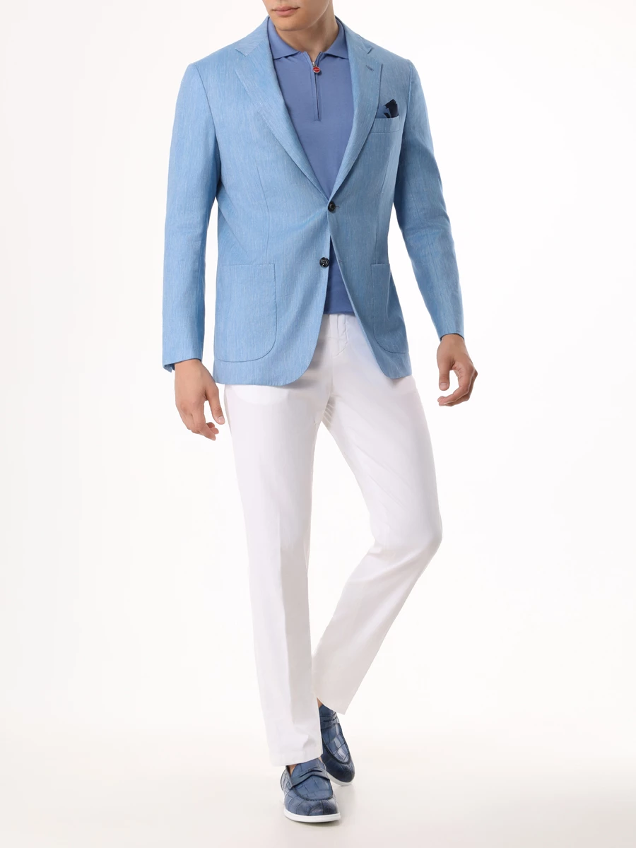 Брюки хлопковые KITON UFPPE JR14 K0609D12 Белый  Фото 2