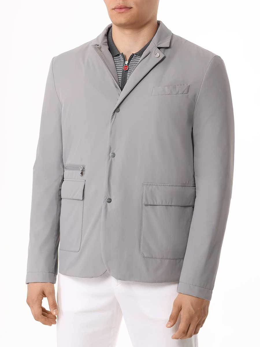 Куртка однотонная KITON UW1733 WP03 V0834C03 Серый  Фото 4