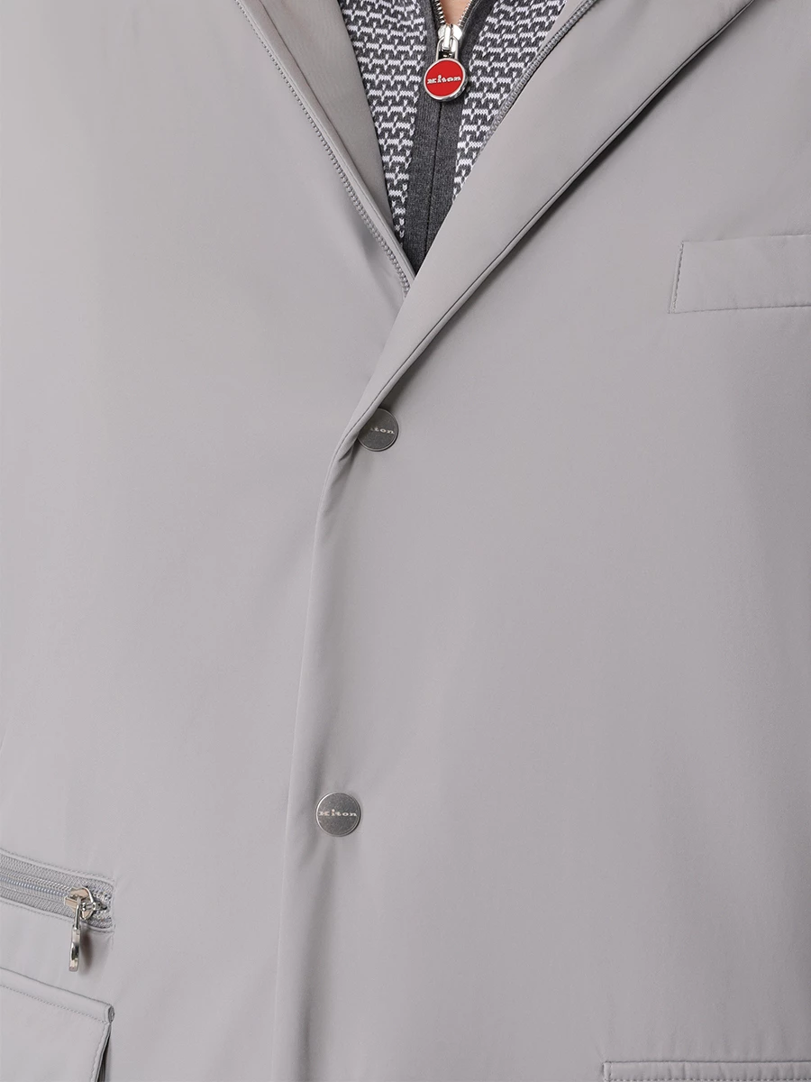 Куртка однотонная KITON UW1733 WP03 V0834C03 Серый  Фото 5