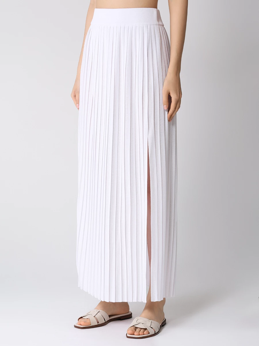 Юбка плиссированная AND THE BRAND S23-SK002-1403-100 Белый  Фото 4