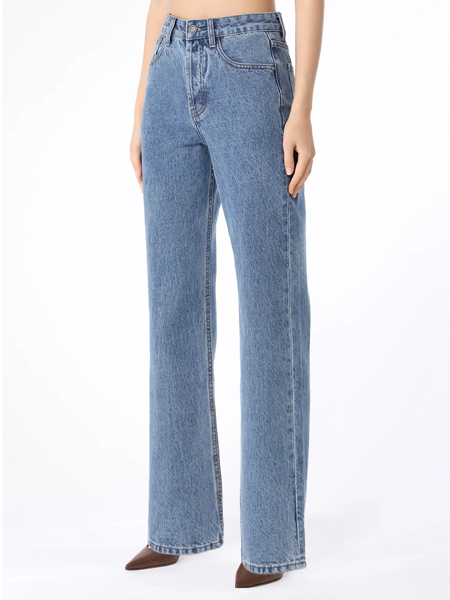 Джинсы хлопковые JULI TOO Diana Деним  Фото 4