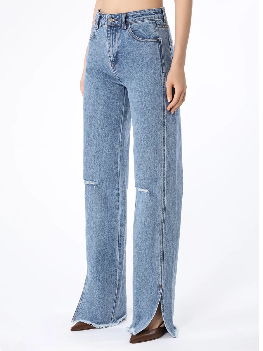 

Джинсы хлопковые, Голубой, Jessi