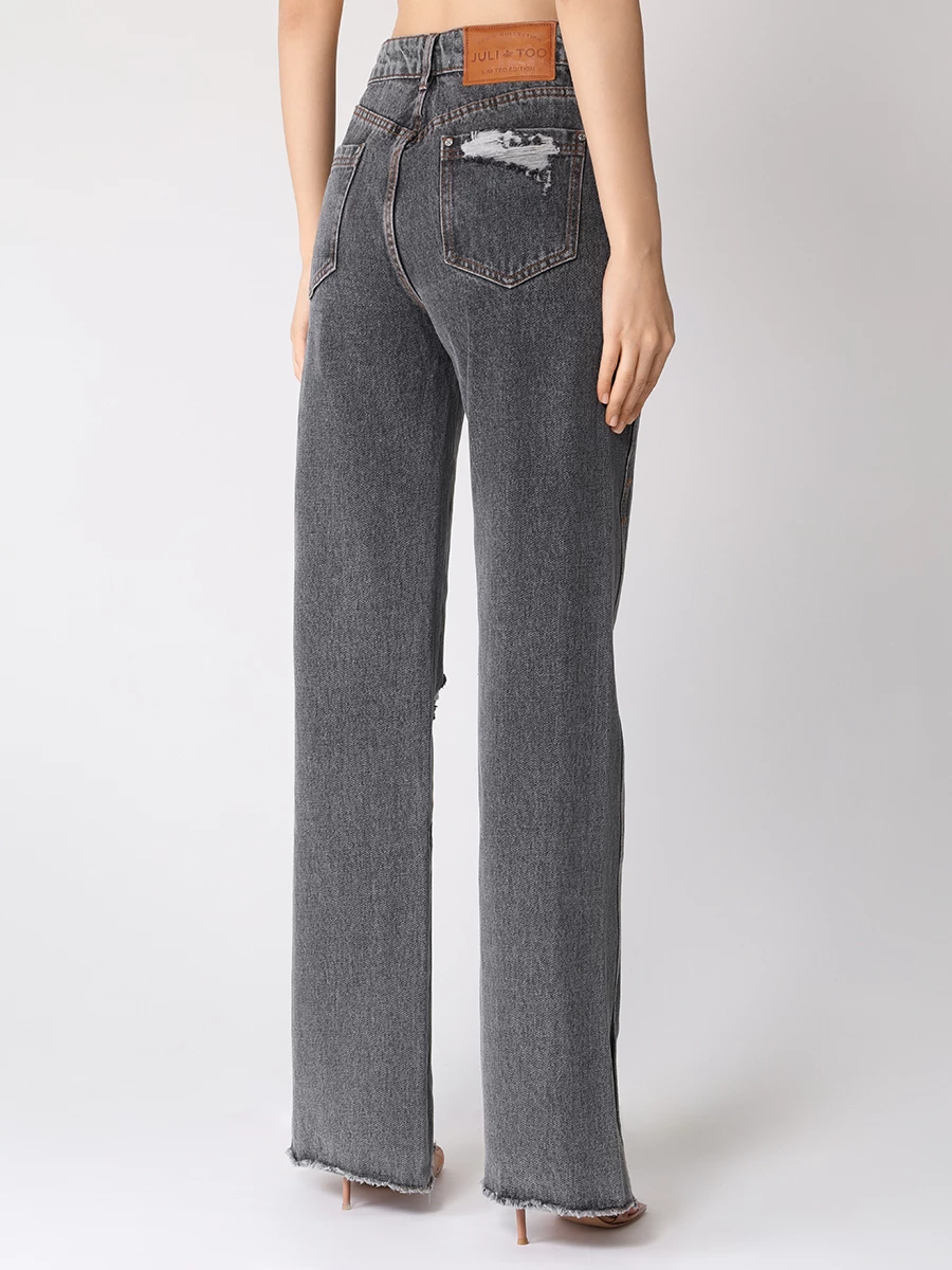 

Джинсы хлопковые, Серый, Jessi