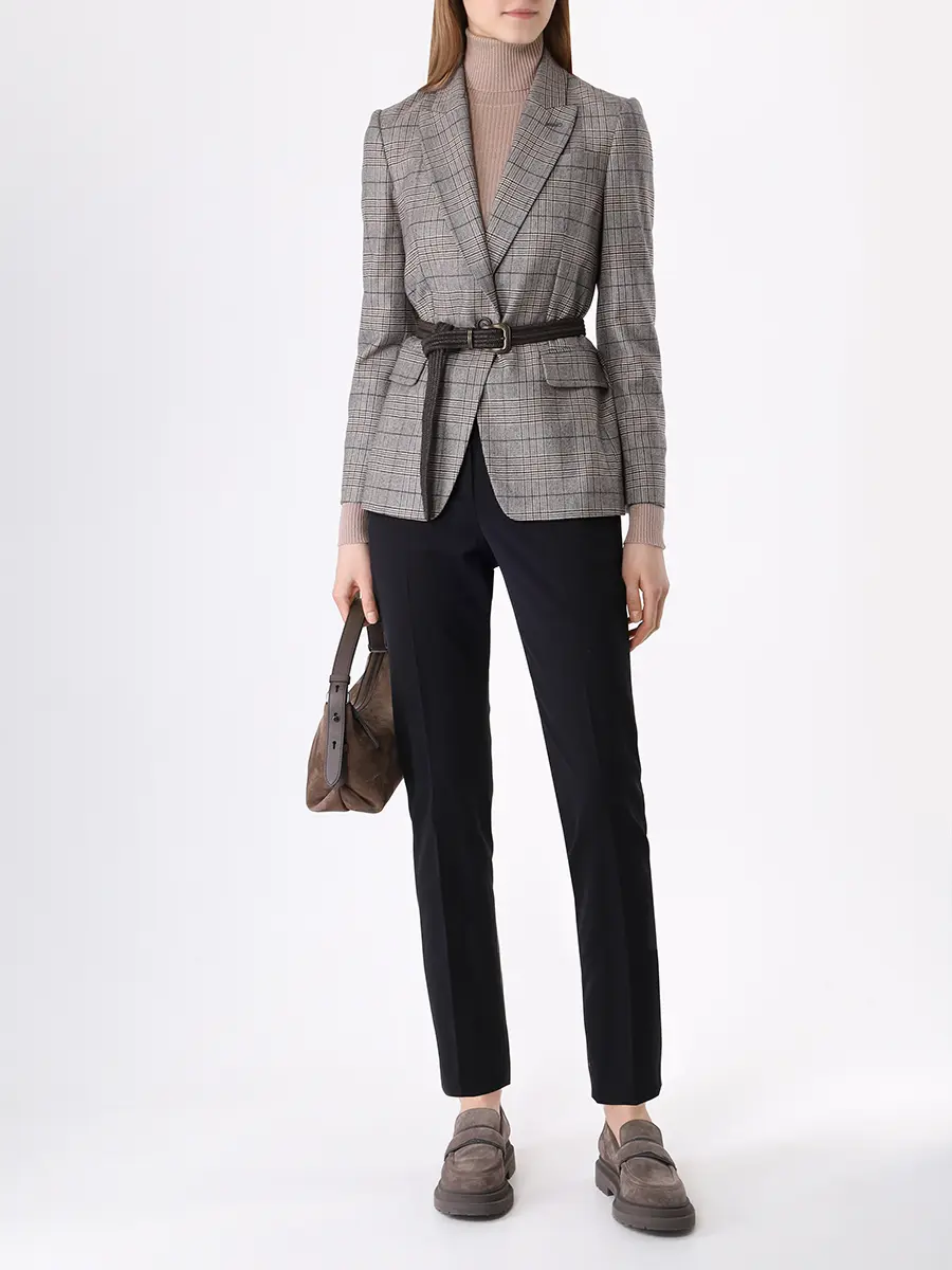 Брюки шерстяные BRUNELLO CUCINELLI MB526P8397 C101 Серый  Фото 2