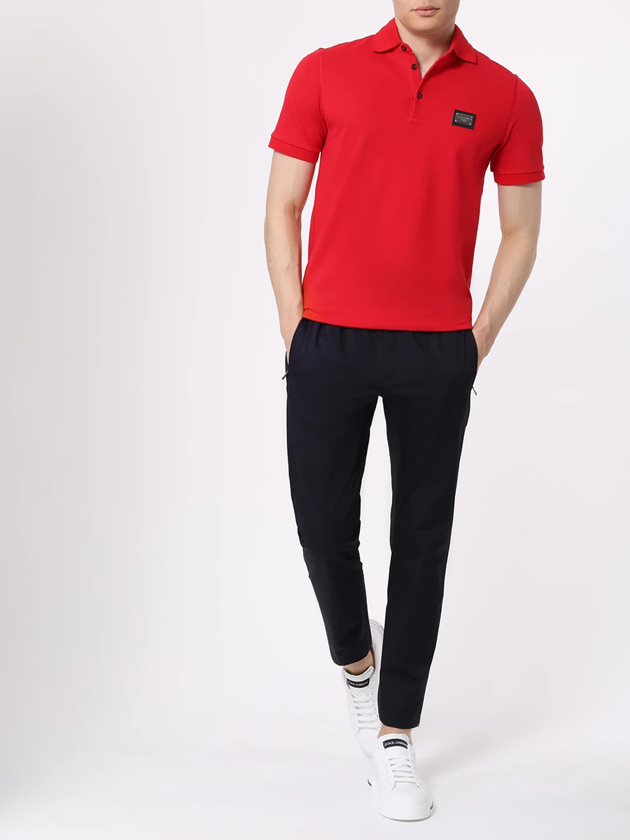 Поло хлопковое DOLCE & GABBANA G8PL4T G7F2H R0026 Красный  Фото 2