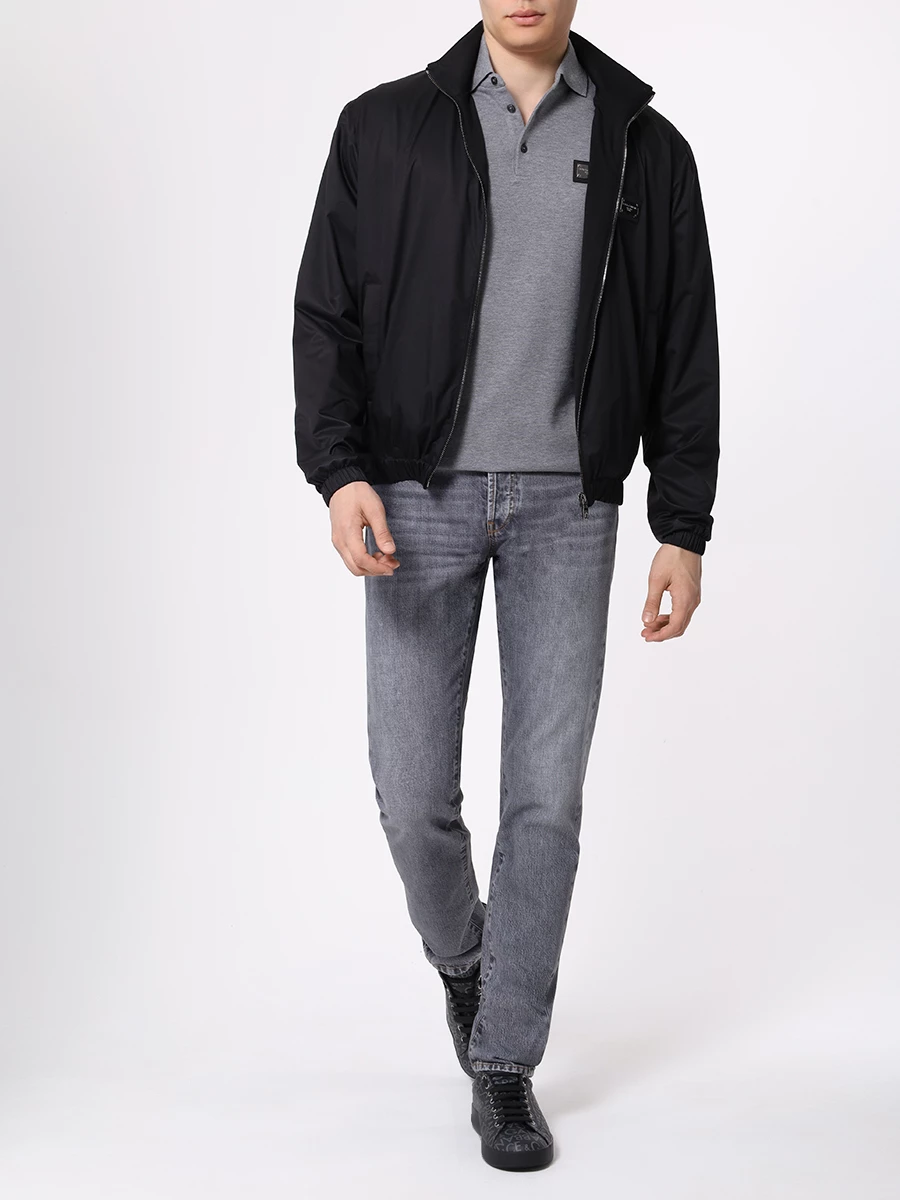 Поло хлопковое DOLCE & GABBANA G8PL4T G7F2H S8291 Серый  Фото 2