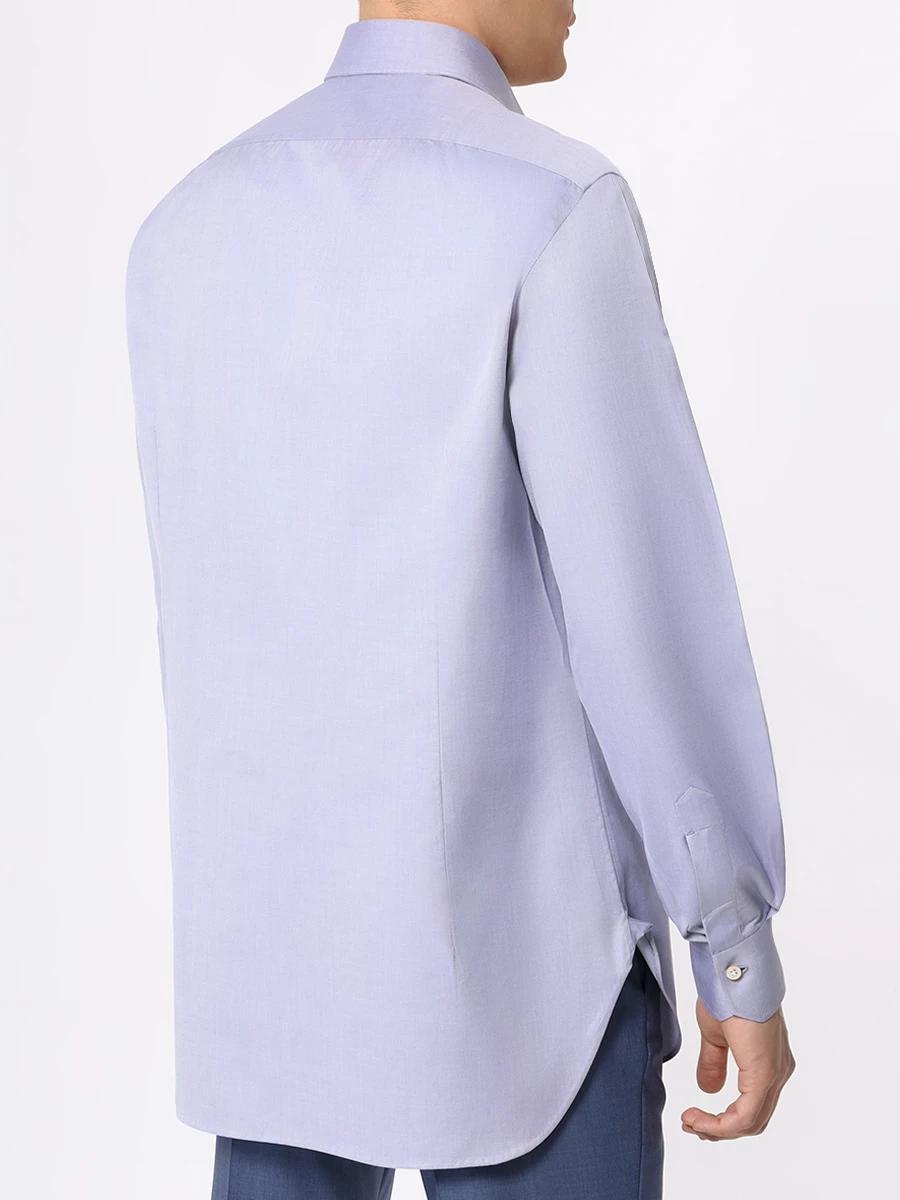 Рубашка Slim Fit хлопковая KITON UCCH0888506000 Серый  Фото 3